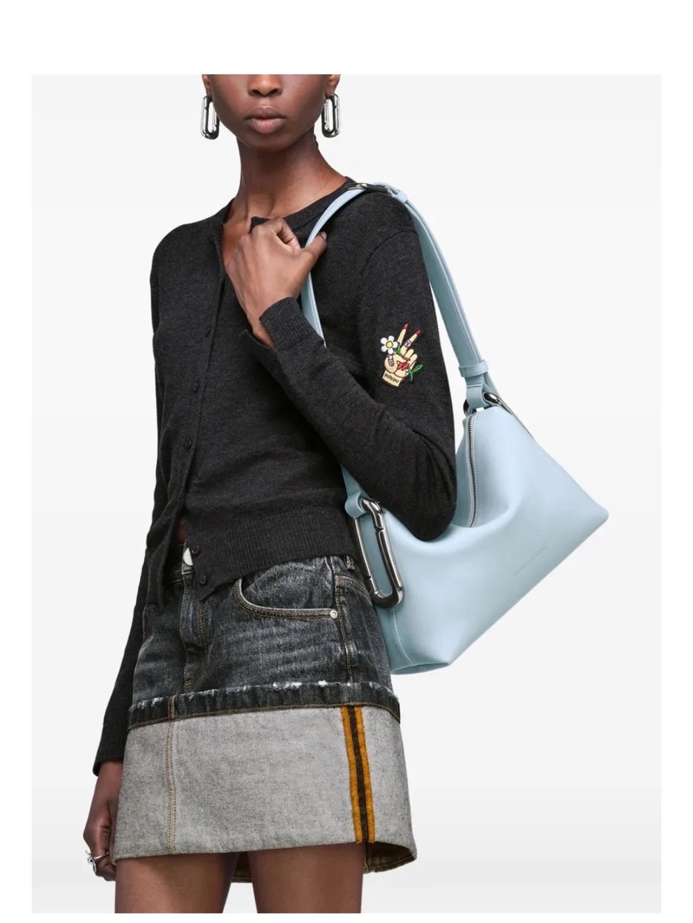 Marc Jacobs Pale Blue Shoulder Hobo